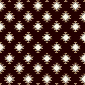 A geometric pattern with brown and white squares Stock Illustration