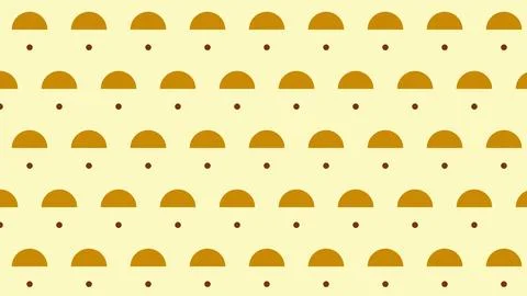 Geometric pattern of brown umbrellas on light beige background Stock Illustration