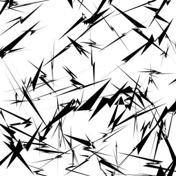 Geometric pattern of chaotic random shapes. Rough edgy texture.  Abstract mon Stock Illustration
