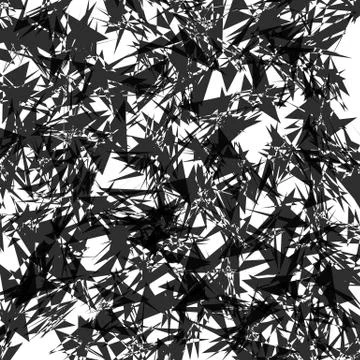 Geometric pattern of chaotic random shapes. Rough edgy texture.  Abstract mon Stock Illustration