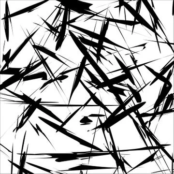 Geometric pattern of chaotic random shapes. Rough edgy texture.  Abstract mon Stock Illustration