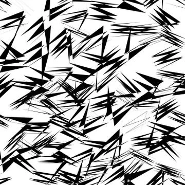 Geometric pattern of chaotic random shapes. Rough edgy texture.  Abstract mon Stock Illustration