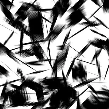 Geometric pattern of chaotic random shapes. Rough edgy texture.  Abstract mon Stock Illustration