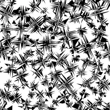 Geometric pattern of chaotic random shapes. Rough edgy texture.  Abstract mon Stock Illustration