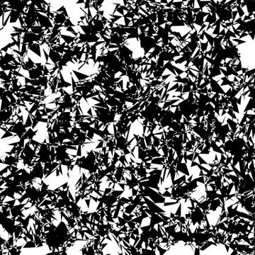 Geometric pattern of chaotic random shapes. Rough edgy texture.  Abstract mon Stock Illustration