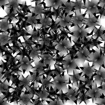 Geometric pattern of chaotic random shapes. Rough edgy texture.  Abstract mon Illustrazione stock