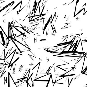 Geometric pattern of chaotic random shapes. Rough edgy texture.  Abstract mon Stock Illustration