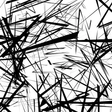 Geometric pattern of chaotic random shapes. Rough edgy texture.  Abstract mon Stock Illustration