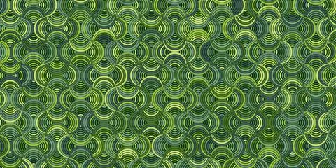 Geometric pattern circle overlapping traditional green background Stock Illustration