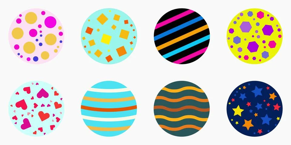 Geometric pattern in circle shape Stock Illustration