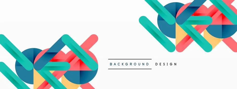 Geometric pattern with circles and lines on white background Illustrazione stock