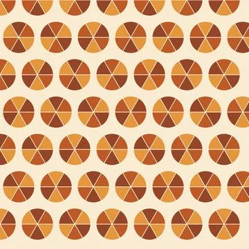 Geometric pattern circles divided brown beige cream abstract seamless backg.. Stock Illustration