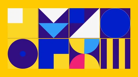 Geometric pattern. Circles, squares animation. Stock Footage 150120837