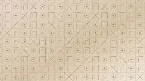 Geometric pattern with circular and diamond motifs on neutral background se.. Stock Illustration