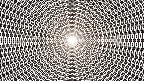 Geometric pattern in circular design with black and white Stock Footage 339369138