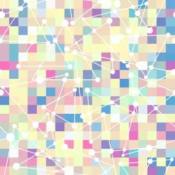 Geometric pattern of color square and triangle Stock Illustration