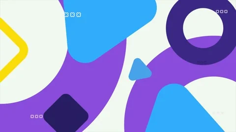 Geometric pattern with colorful shapes seamless 4k video background motion pop Stock Footage 324832887