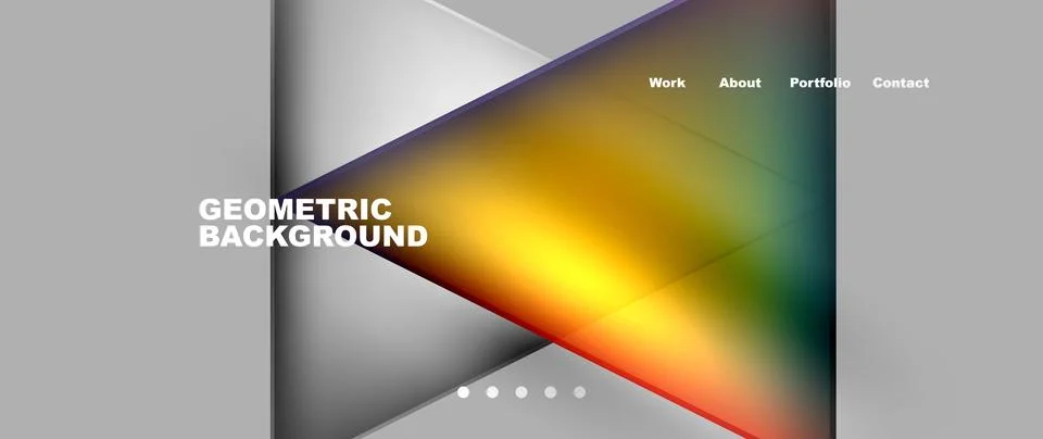 Geometric pattern with colorful triangles on a gray background Illustrazione stock