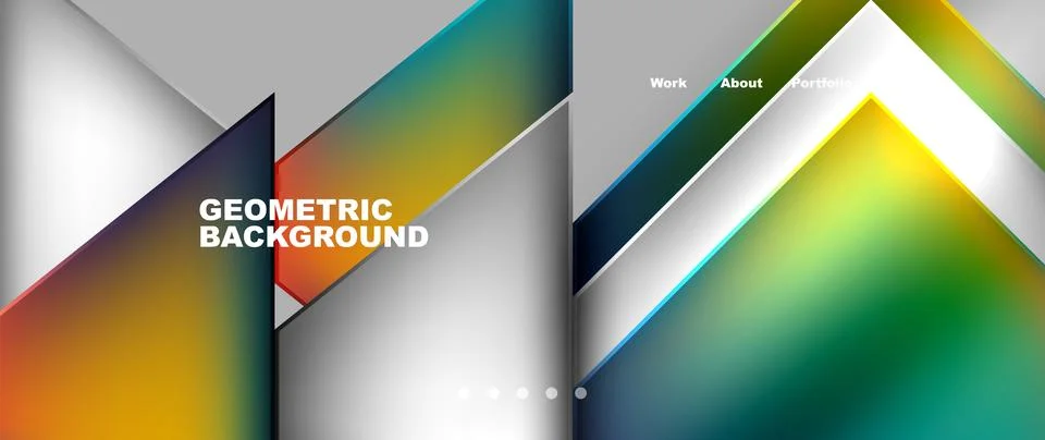 Geometric pattern with colorful triangles on a gray background 스톡 일러스트