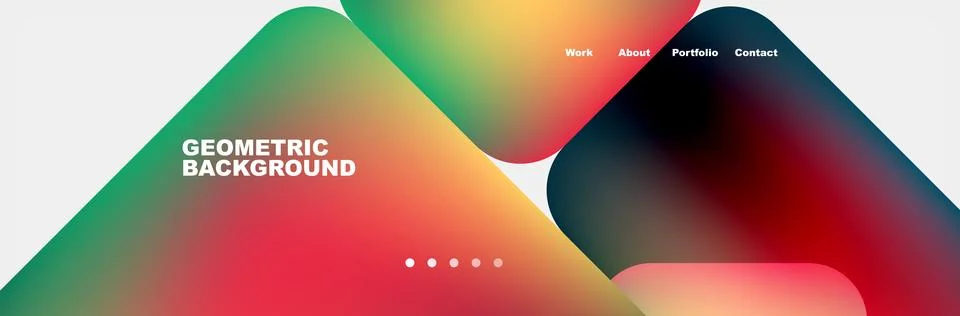 Geometric pattern of colorful triangles on white background in artful design 스톡 일러스트