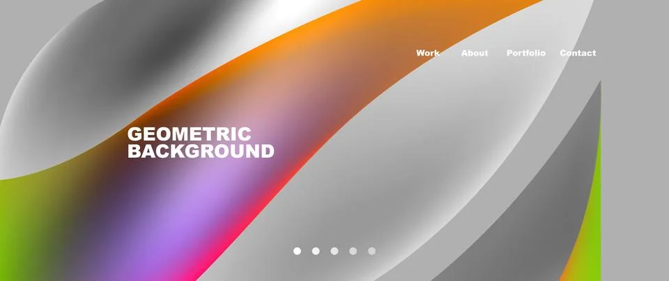 Geometric pattern with colorful waves on a gray background Illustrazione stock