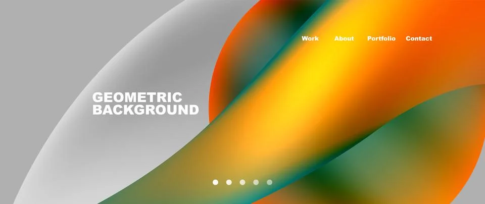 Geometric pattern of colorful waves on gray background Illustrazione stock