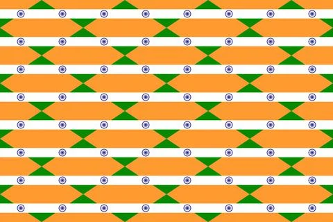 Geometric pattern in the colors of the national flag of India. Stock Illustration