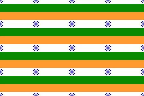 Geometric pattern in the colors of the national flag of India. Stock Illustration