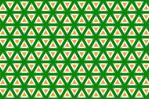 Geometric pattern in the colors of the national flag of India. Stock Illustration