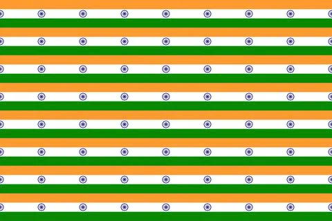 Geometric pattern in the colors of the national flag of India. Stock Illustration