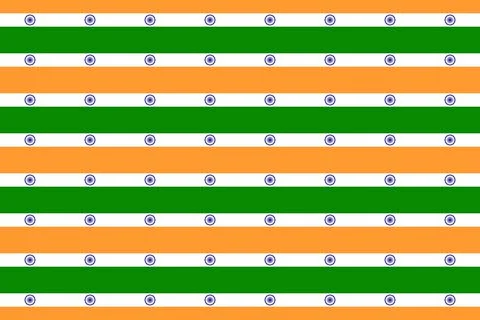Geometric pattern in the colors of the national flag of India. Stock Illustration