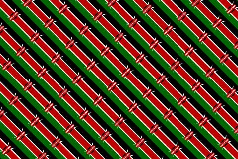 Geometric pattern in the colors of the national flag of Kenya. Stock Illustration