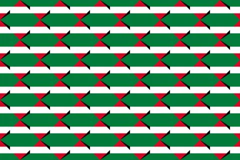 Geometric pattern in the colors of the national flag of Kuwait. イラスト素材