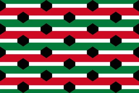 Geometric pattern in the colors of the national flag of Kuwait. イラスト素材