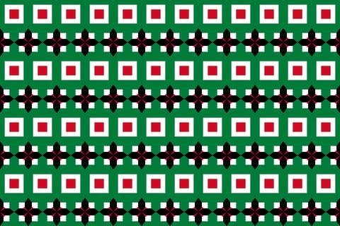Geometric pattern in the colors of the national flag of Kuwait. イラスト素材