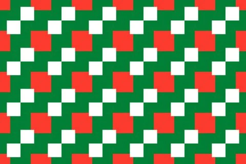 Geometric pattern in the colors of the national flag of Madagascar. Illustrazione stock
