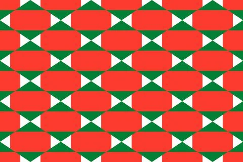 Geometric pattern in the colors of the national flag of Madagascar. Illustrazione stock
