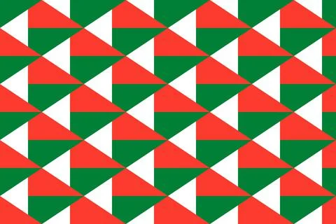 Geometric pattern in the colors of the national flag of Madagascar. Illustrazione stock