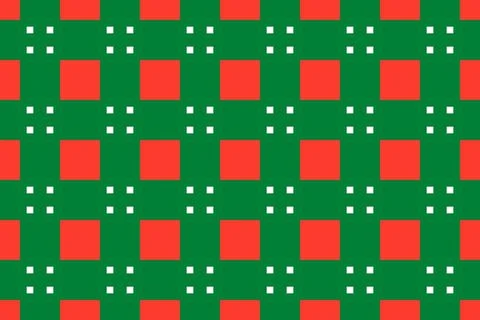 Geometric pattern in the colors of the national flag of Madagascar. Illustrazione stock