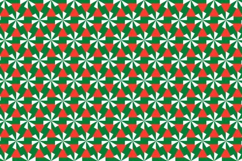 Geometric pattern in the colors of the national flag of Madagascar. Illustrazione stock
