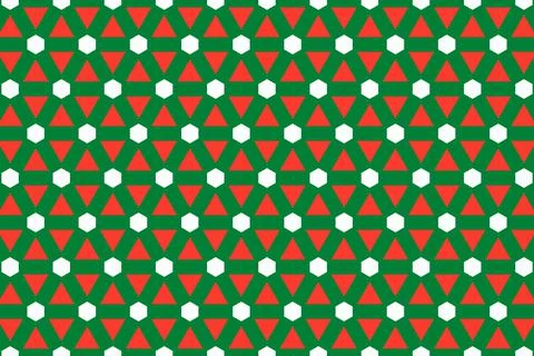 Geometric pattern in the colors of the national flag of Madagascar. Illustrazione stock