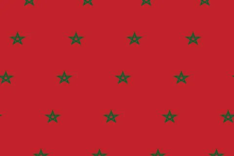 Geometric pattern in the colors of the national flag of Morocco. Stock Illustration