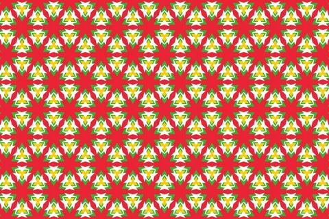 Geometric pattern in the colors of the national flag of Myanmar. Stock Illustration