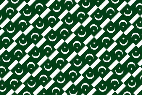 Geometric pattern in the colors of the national flag of Pakistan. Stock Illustration