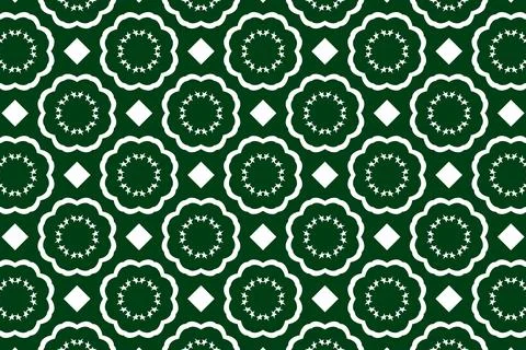 Geometric pattern in the colors of the national flag of Pakistan. Stock Illustration