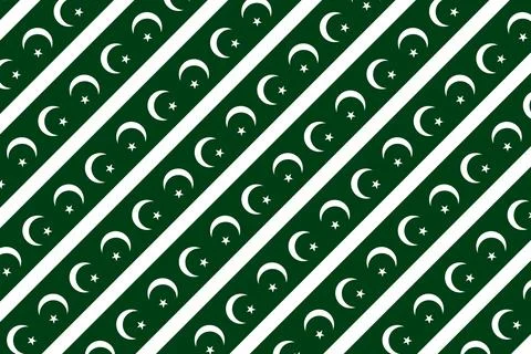Geometric pattern in the colors of the national flag of Pakistan. Stock Illustration