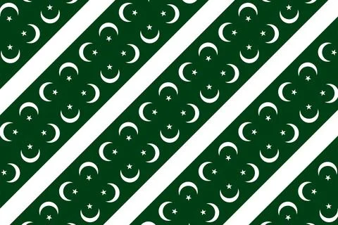 Geometric pattern in the colors of the national flag of Pakistan. Stock Illustration