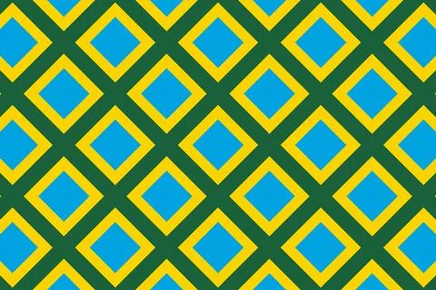 Geometric pattern in the colors of the national flag of Rwanda. 스톡 일러스트