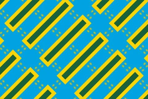 Geometric pattern in the colors of the national flag of Rwanda. 스톡 일러스트