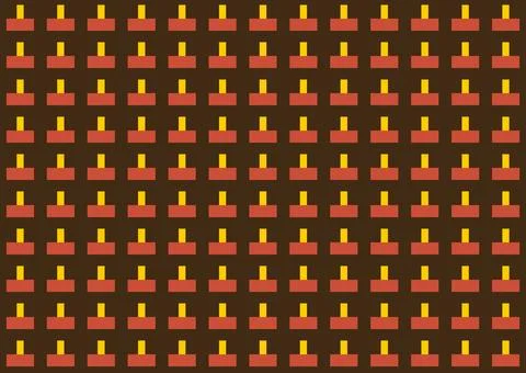 Geometric pattern composed of a repeating grid of stylized "T" shapes イラスト素材